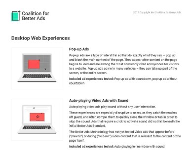 Coalition for better ads